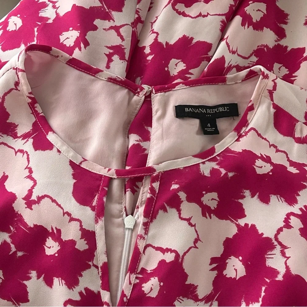 Banana Republic Pink Midi Flutter Sleeve Dress - Picture 3 of 8